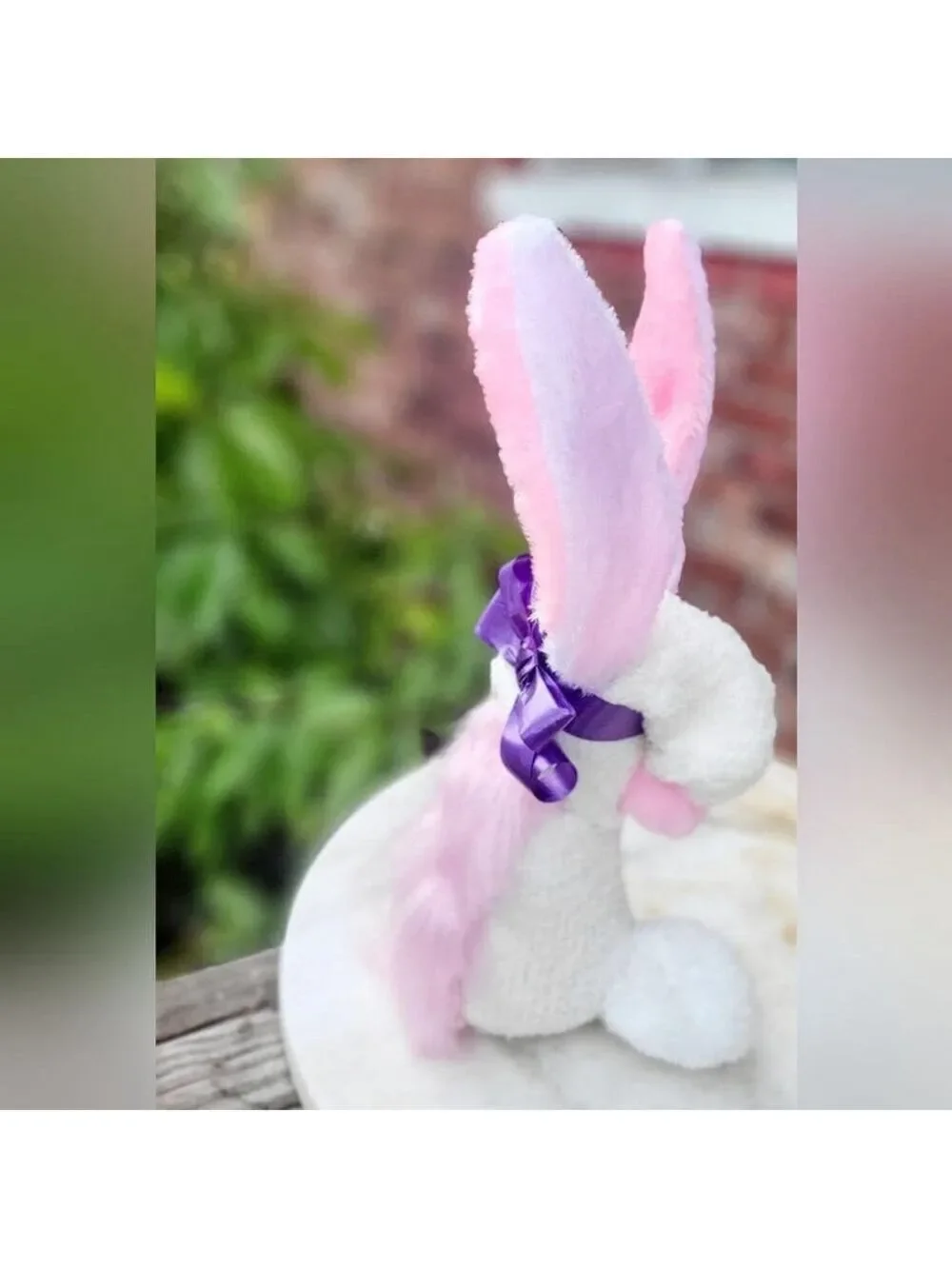 Easter Bunny Gnome Decor Pink and Purple 15 Inch